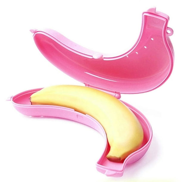 Cute 3 Colors Fruit Banana Protector Box Holder Case Lunch Container Storage TB